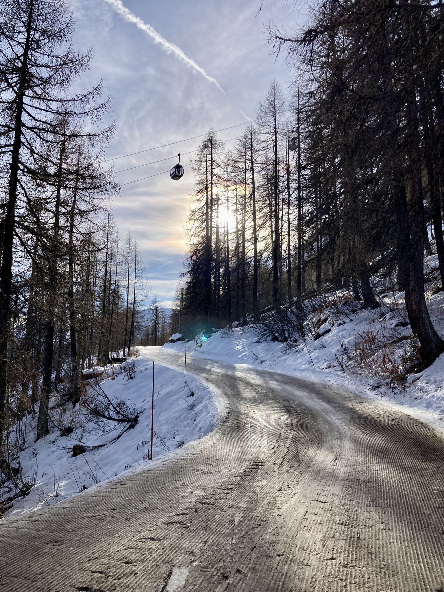 mitunter sehr wenig Schnee (kurzes Stückle mehr drecked)