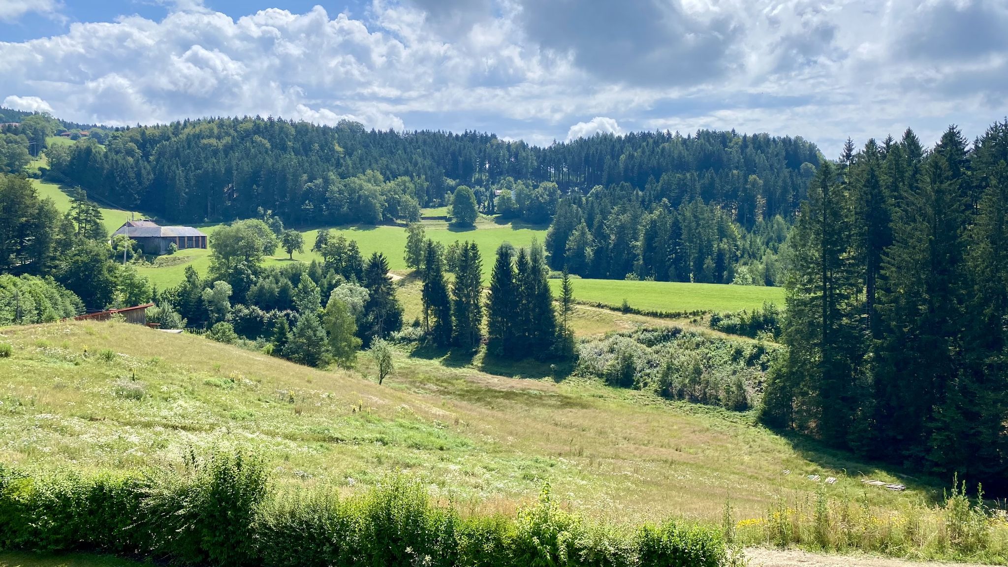 Richtung Schilift, Wanderweg von der Höhle kommend