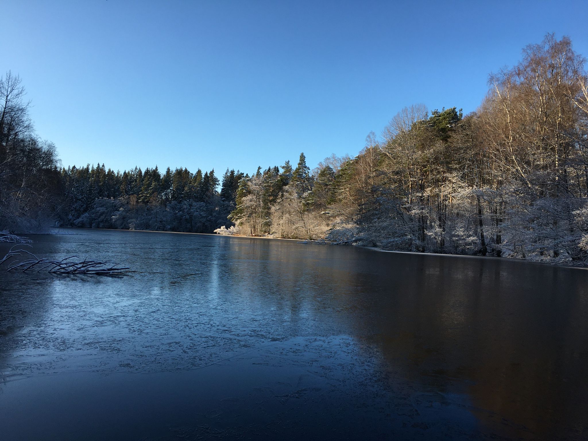 Frozen lake