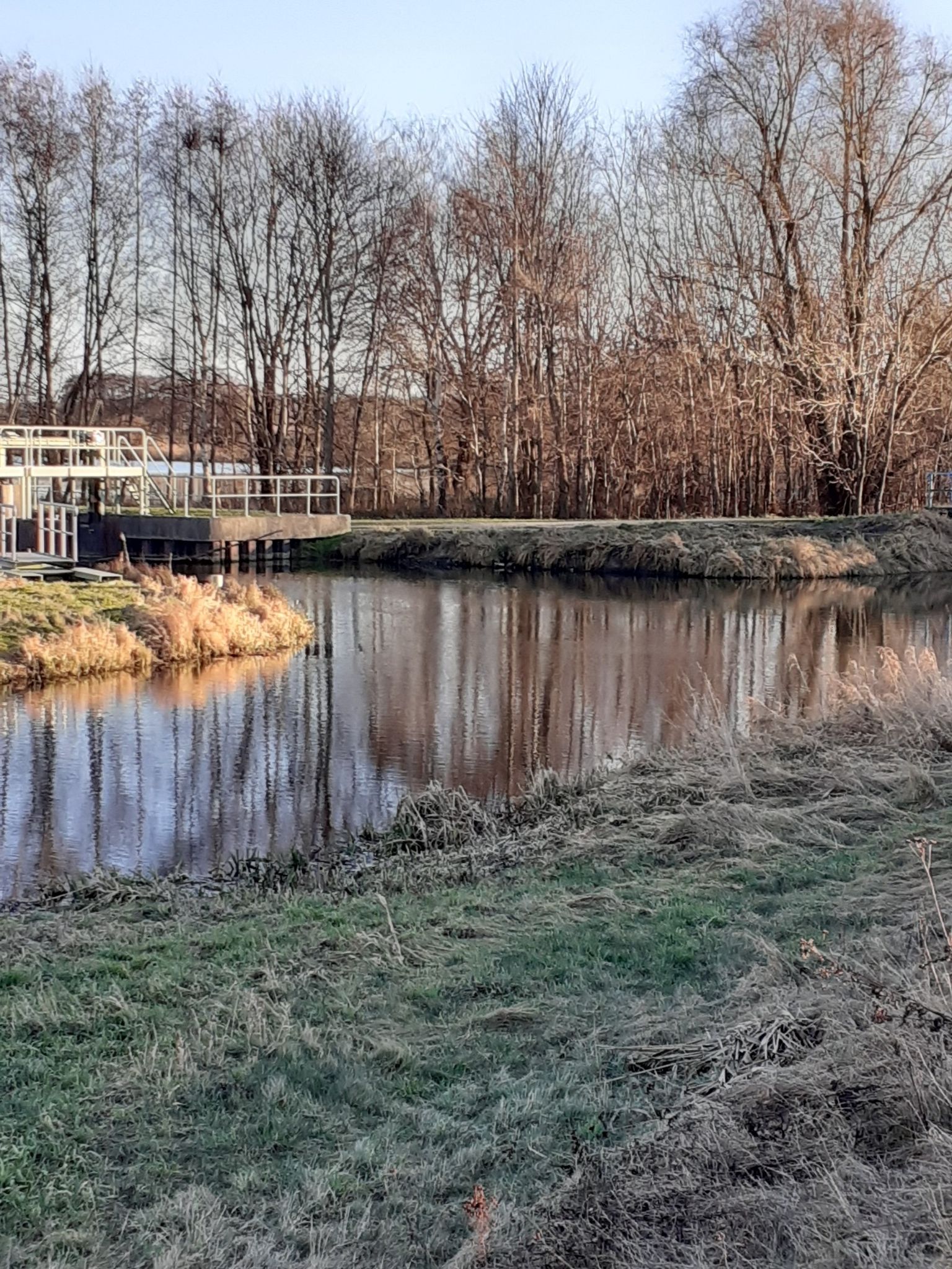 Der Peene-Süd-Kanal vereinigt sich mit dem Landgraben