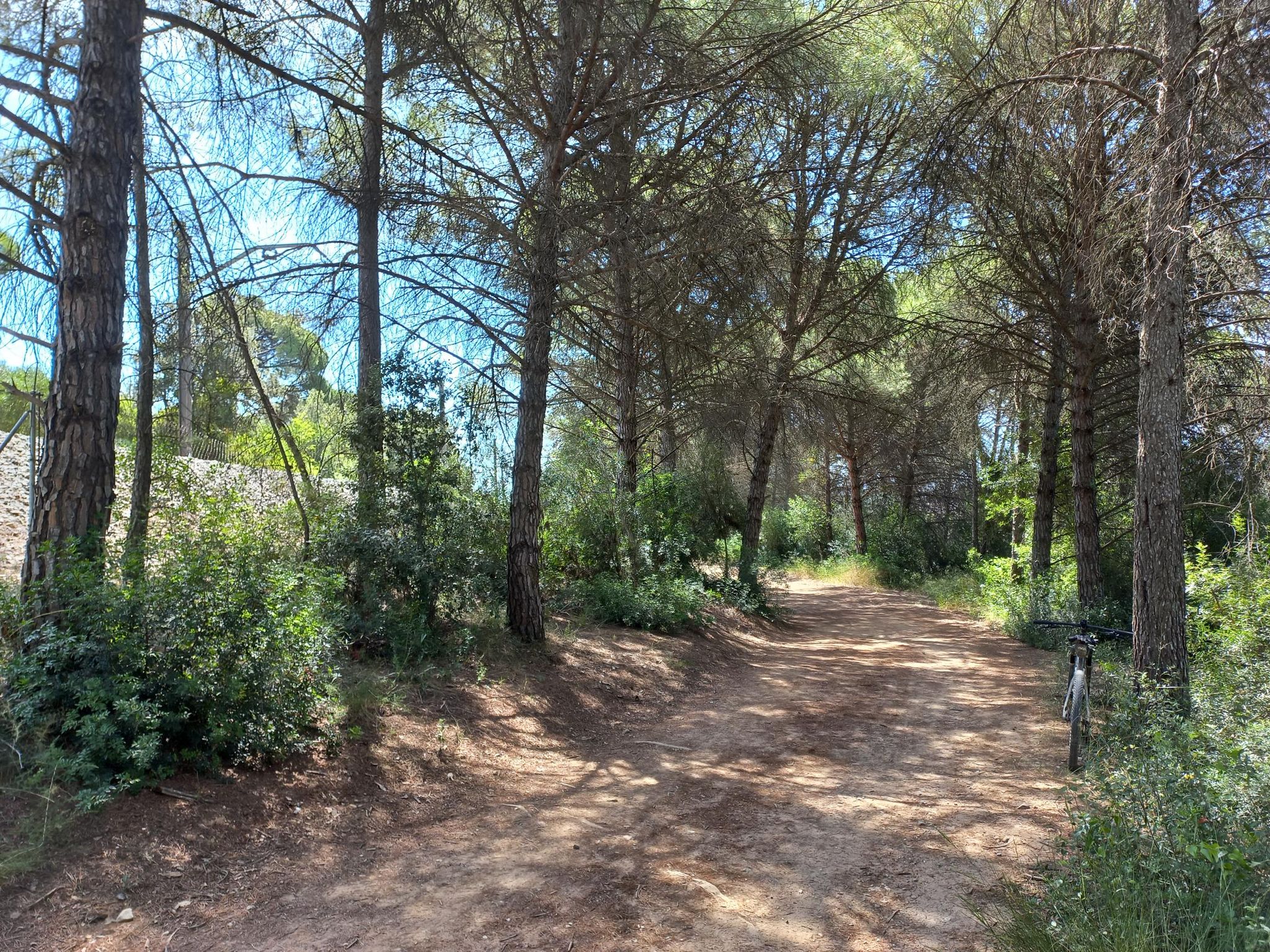 Pista paral·lela a la via de FGC entre Sant Esteve i Martorell