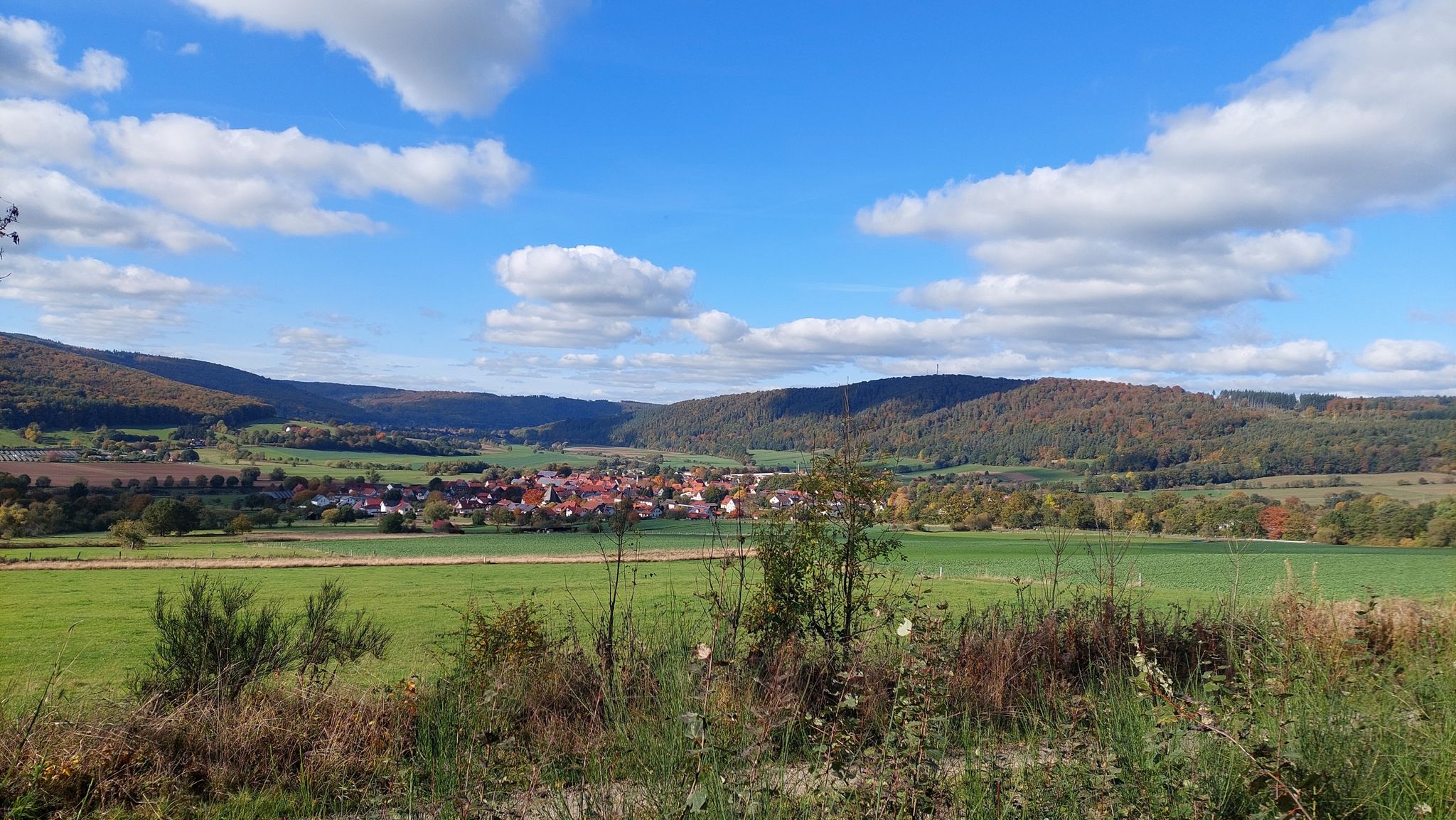 Wesertalblick auf Oedelsheim