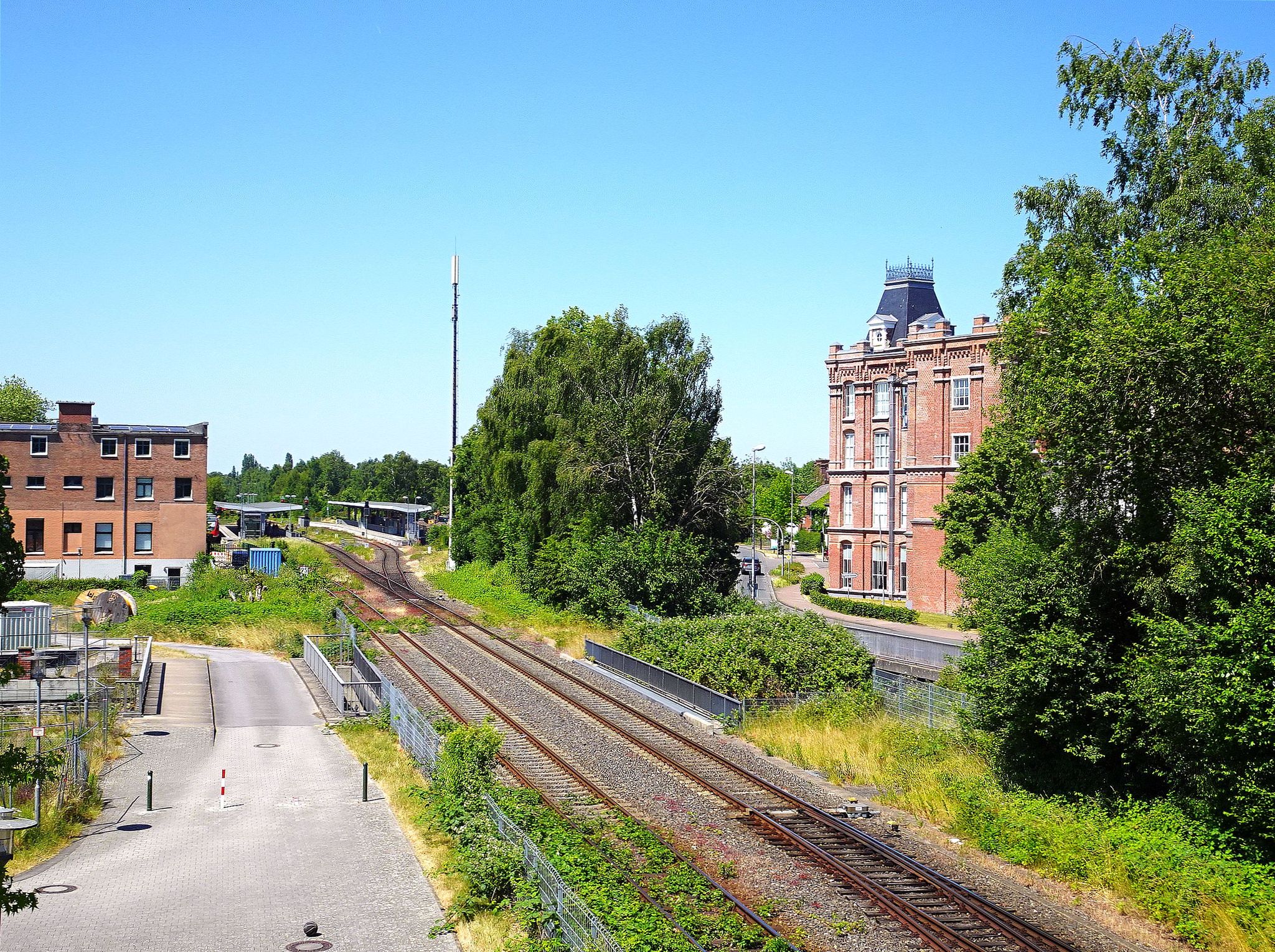Blick zum Bahnhof Gronau (Westf.)