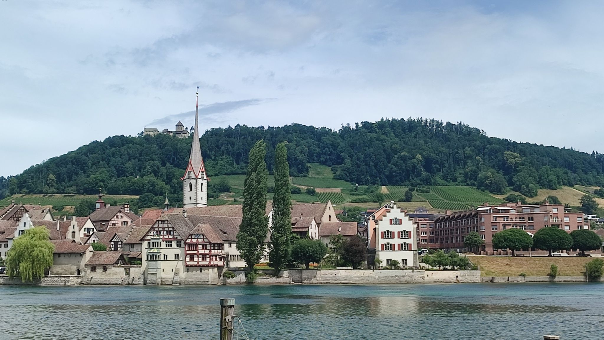 Blick Stadt und Burg Stein am Rhein