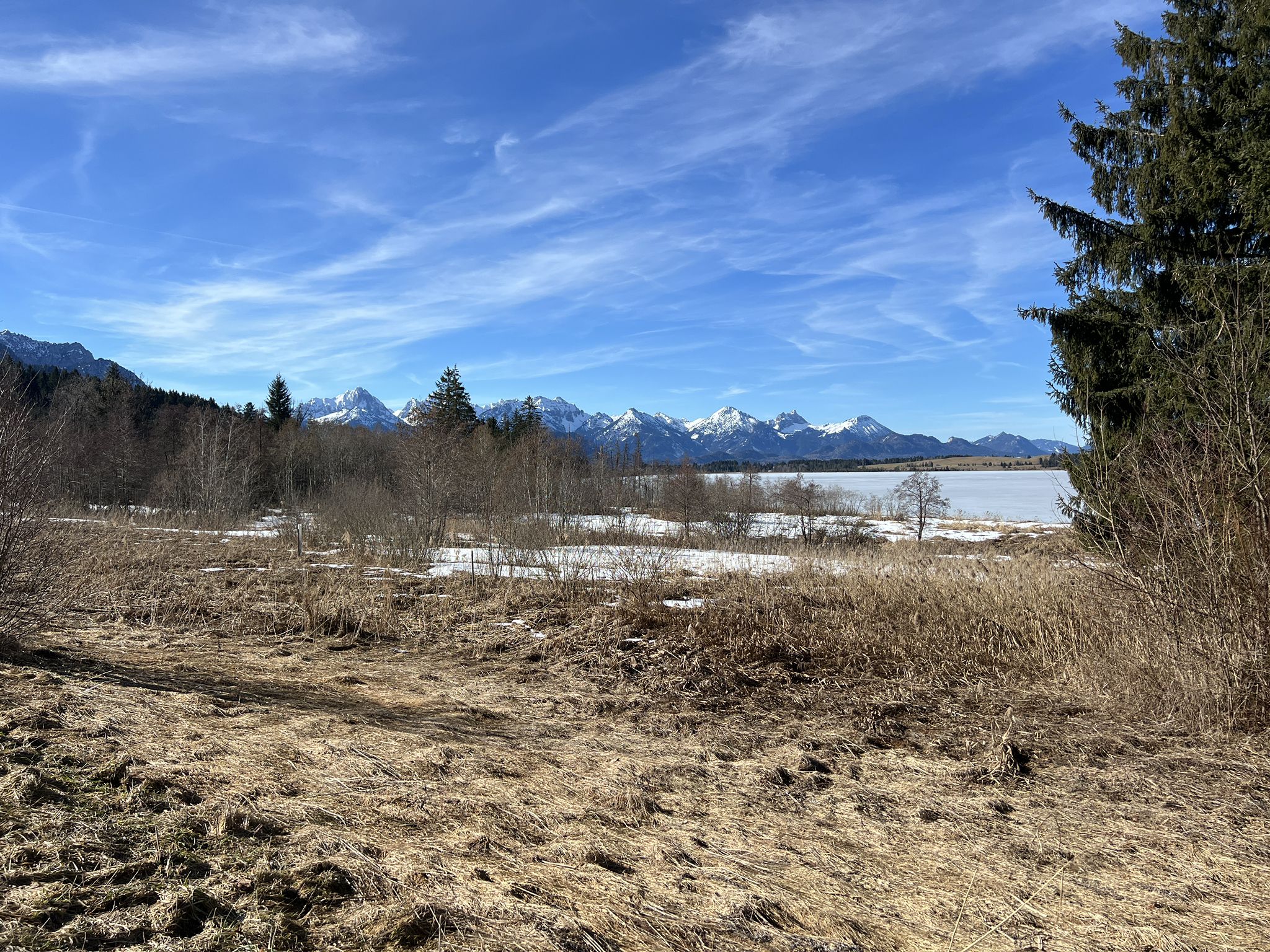 Blick nach Füssen übern Bannwaldsee