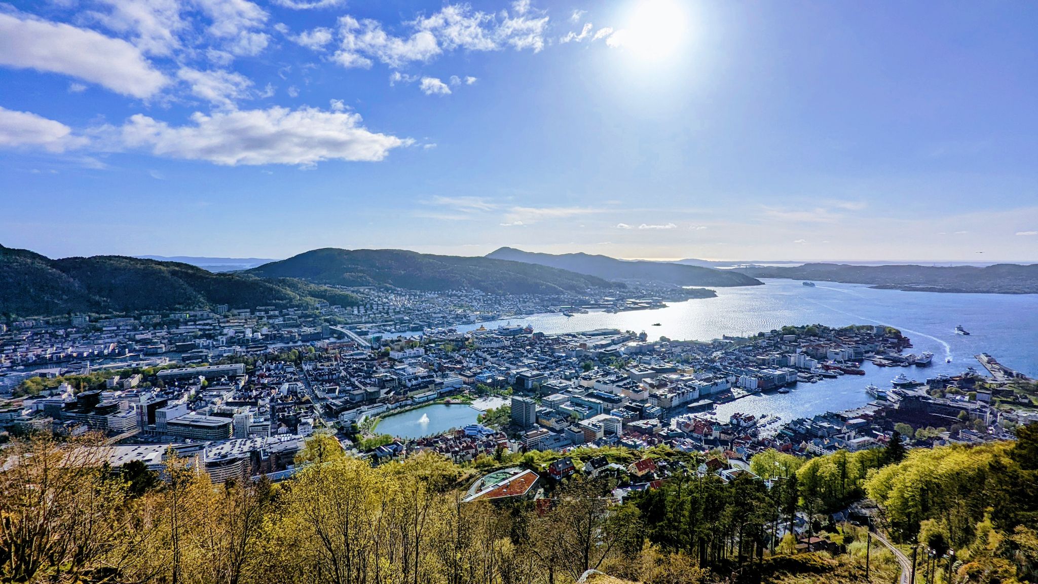 Blick vom Mirardor de Floyen auf Bergen 😍
