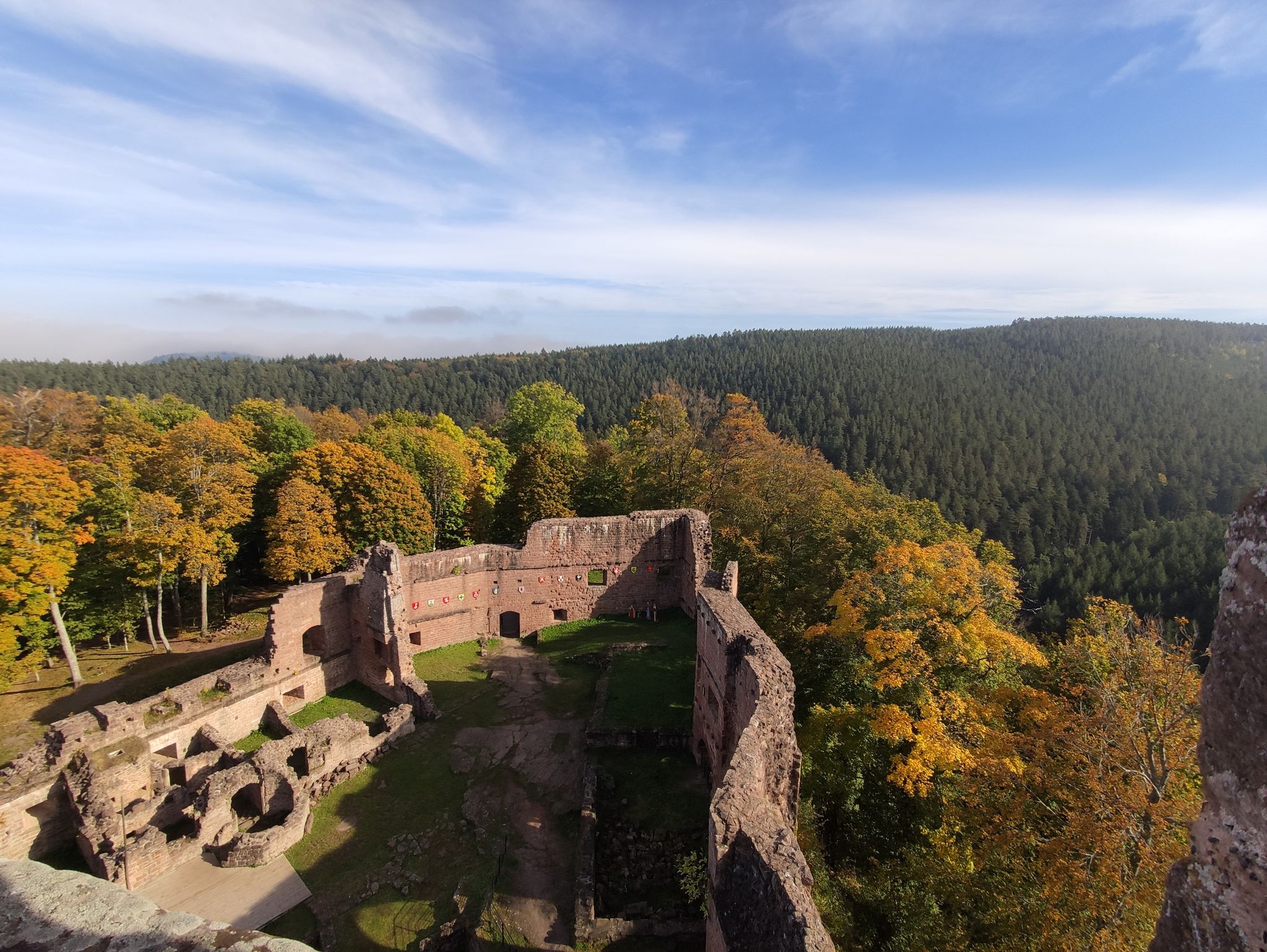 View of the Vosges Mountains from the castle tower
