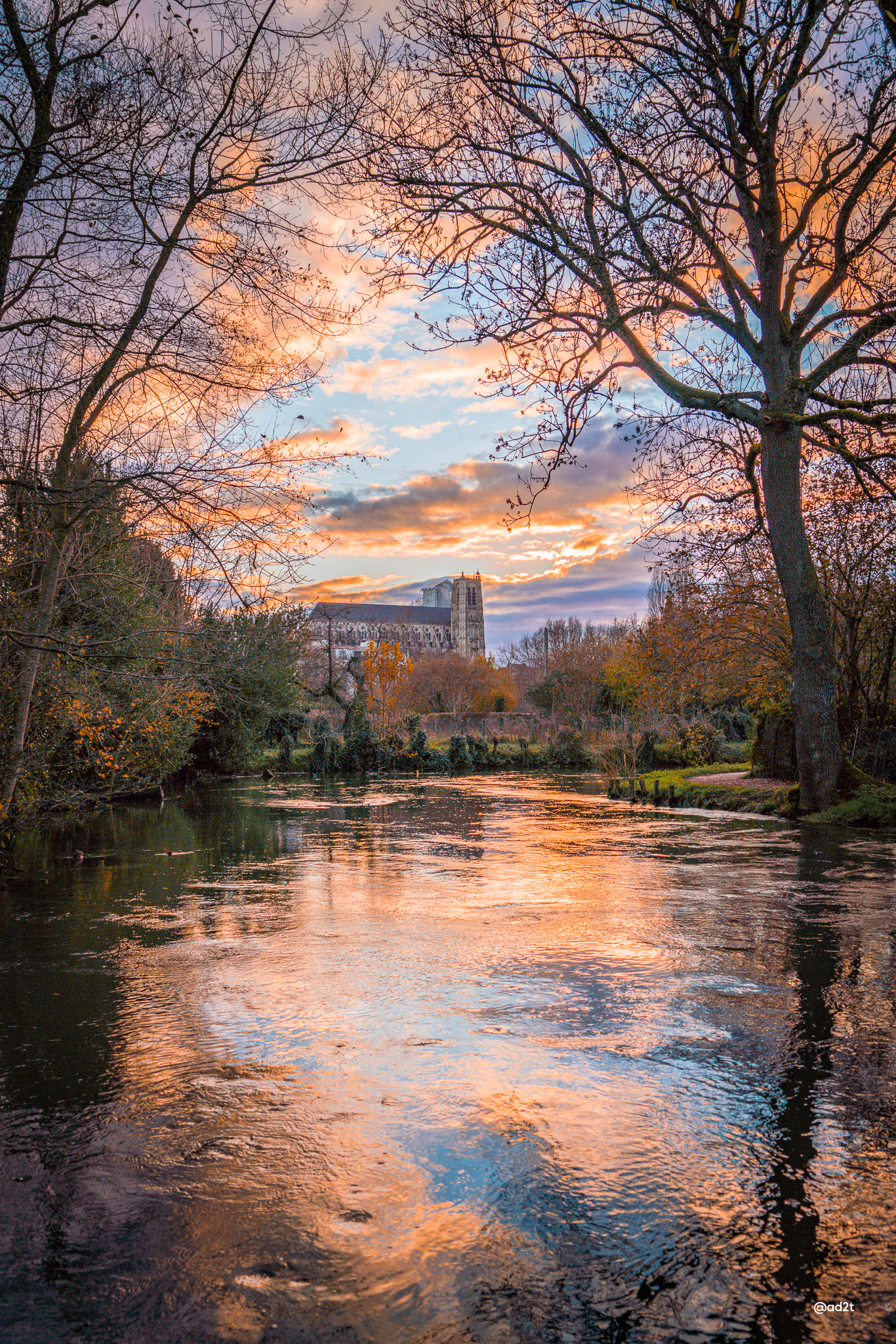 Vue sur la Cathédrale depuis les Marais de Bourges