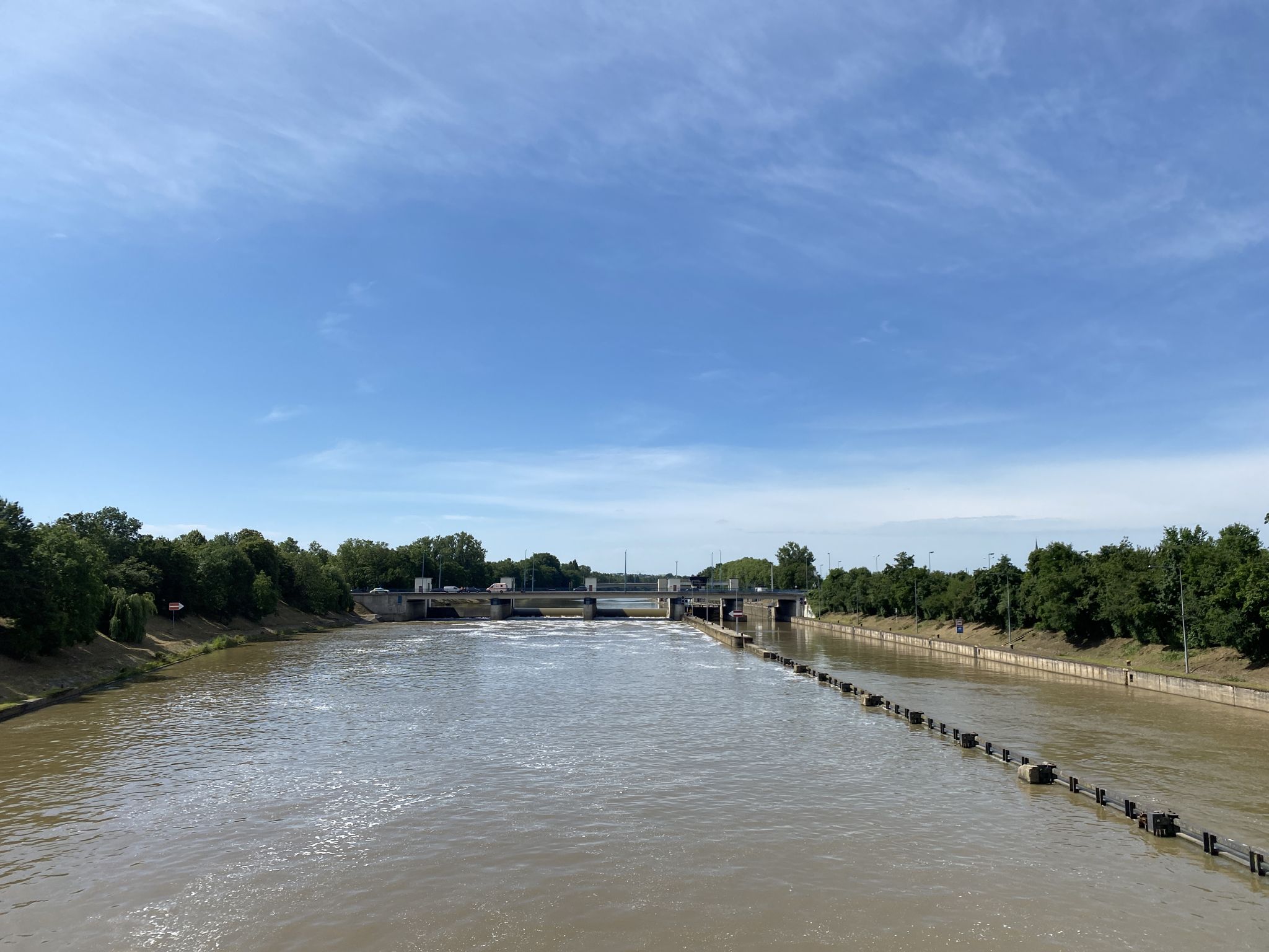 Sehr viel Wasser kommt da den Neckar runter