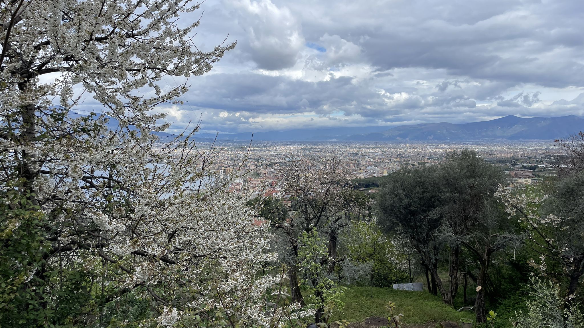 Blick über die Vororte von Neapel