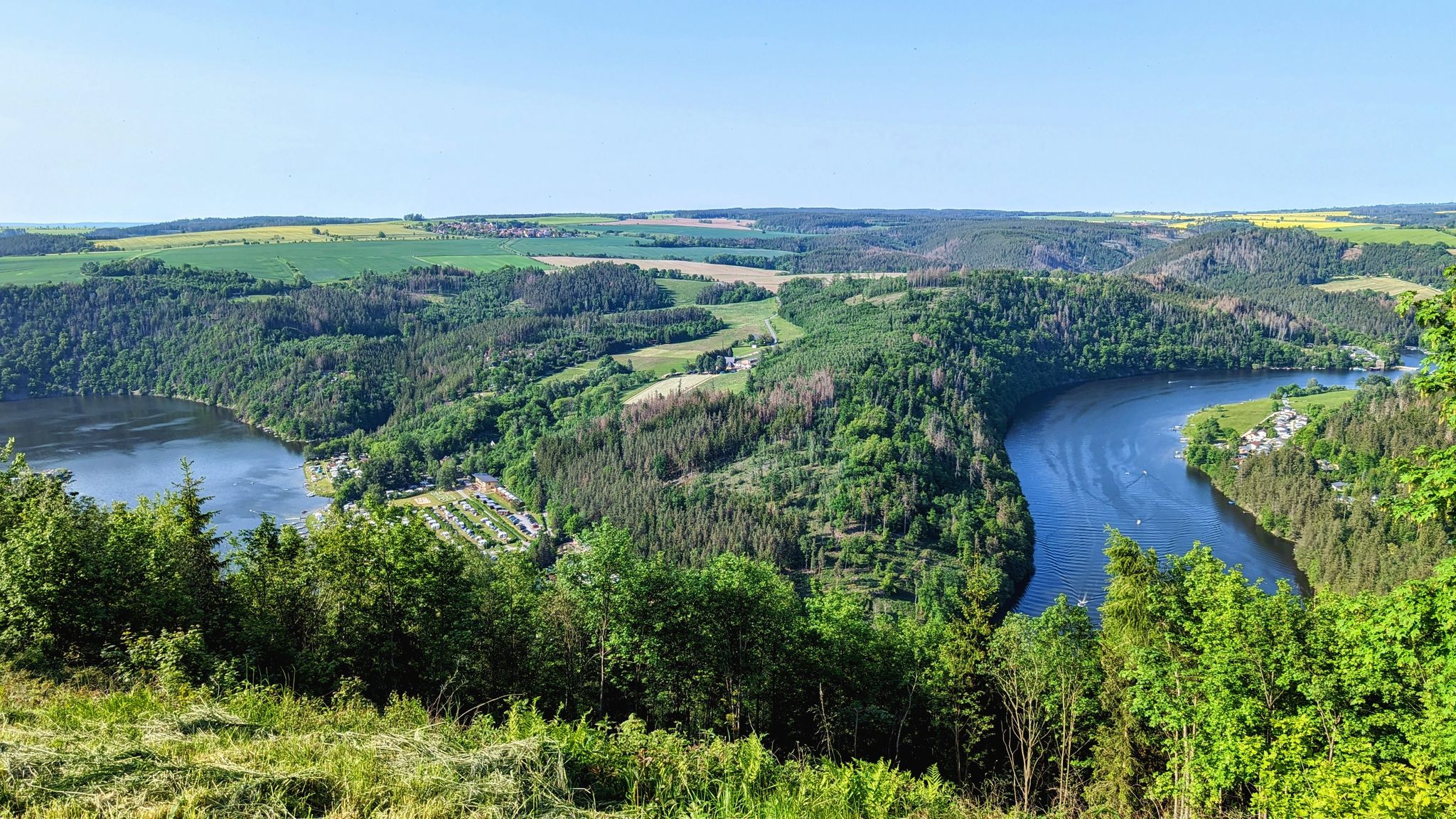Heute nochmal bei schönem Wetter am Panoramablick Altenbeuthen