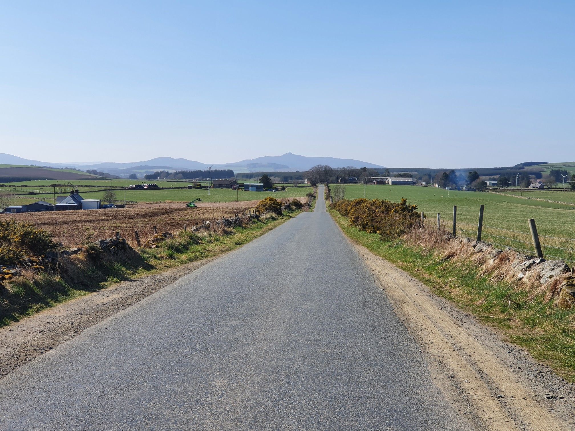 Bennachie in the distance