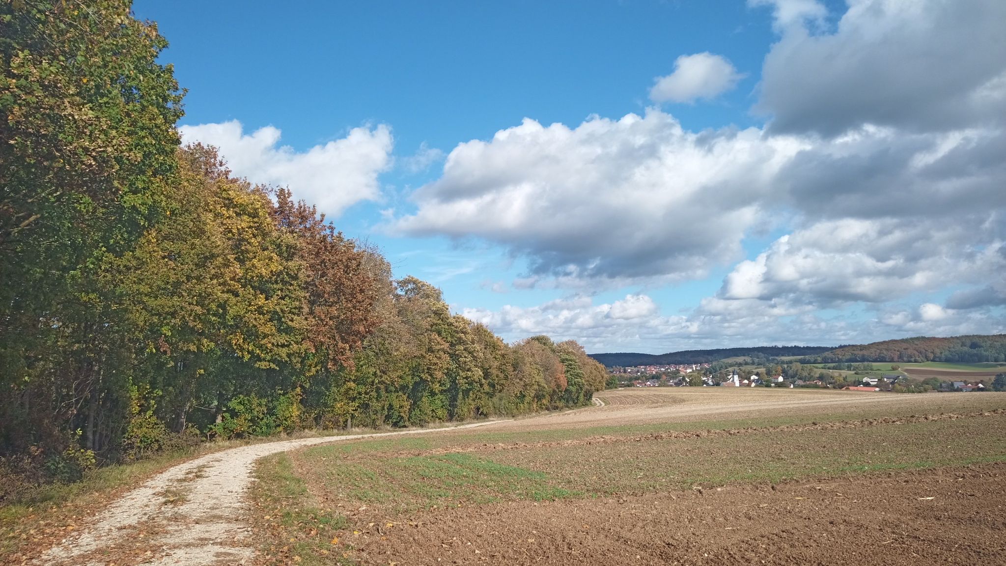 auf der Fuchsenhöhe entlang Richtung Huisheim