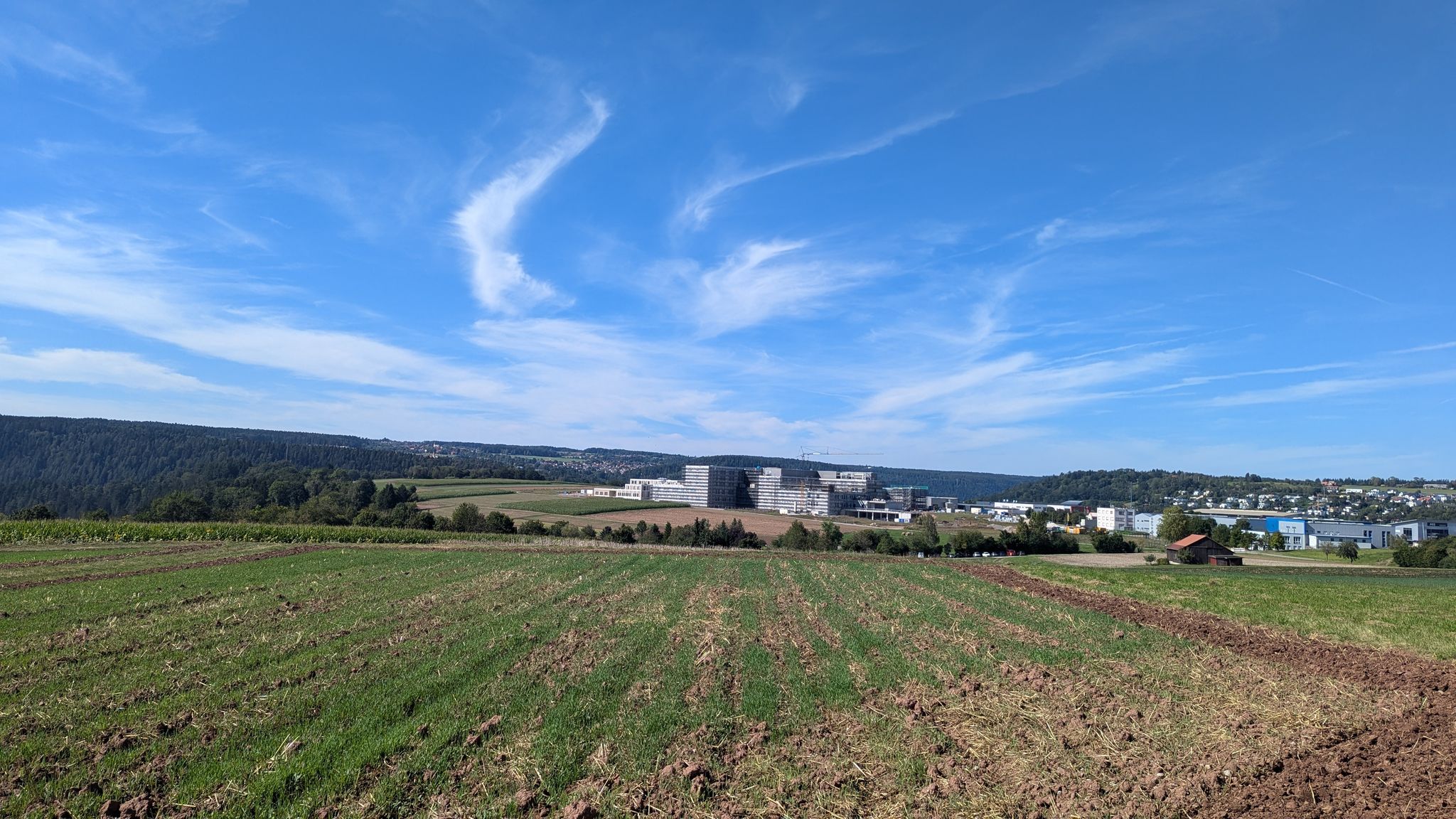 Blick auf das neue Calwer Klinikum auf dem Stammheimer Feld