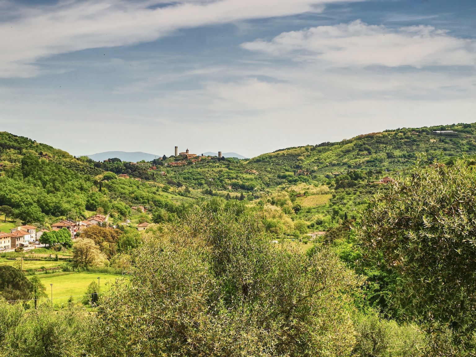 Blick zurück nach Serravalle Pistoiese