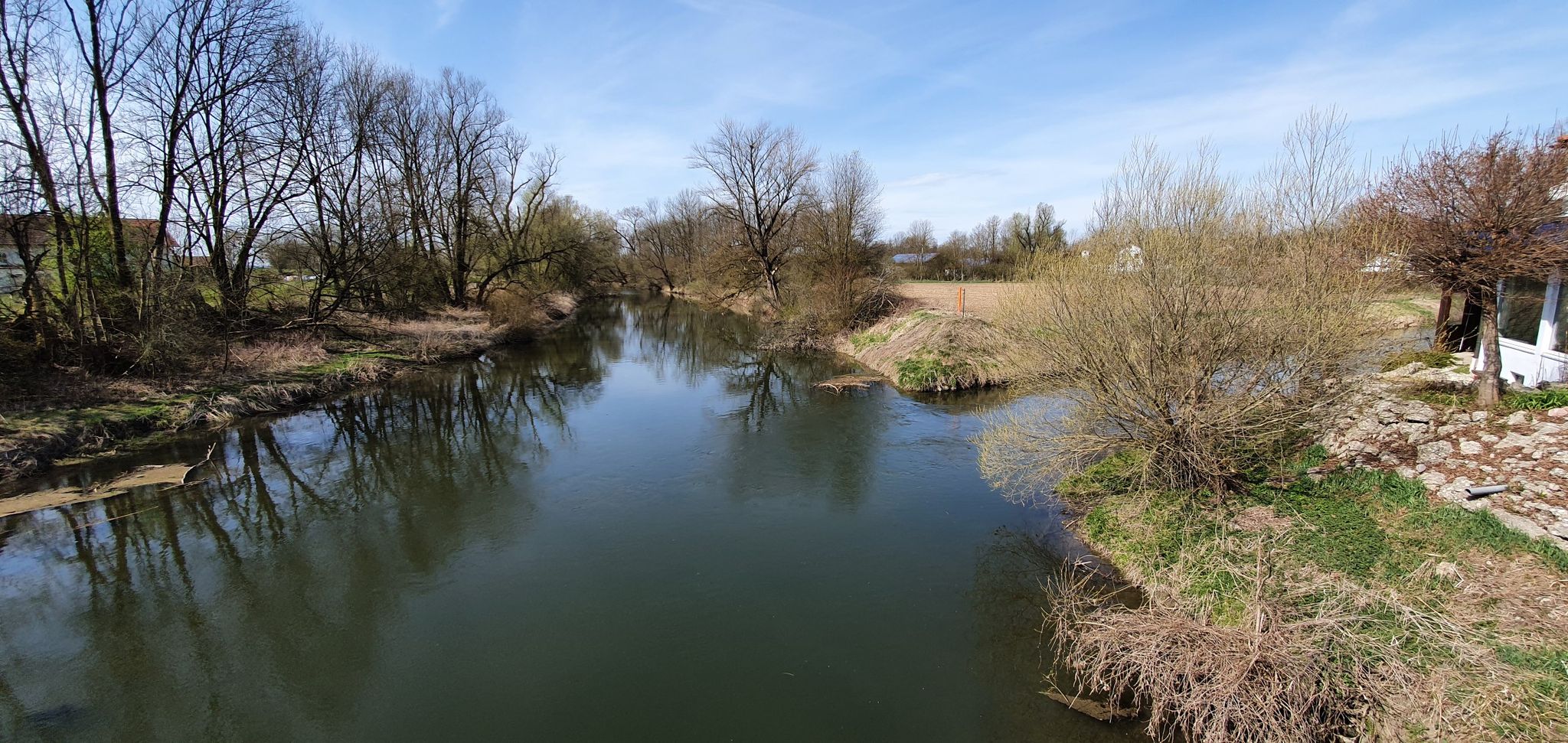 Zusammenfluss von Isen und Mühlbach (wahrscheinlich die alte Isen(