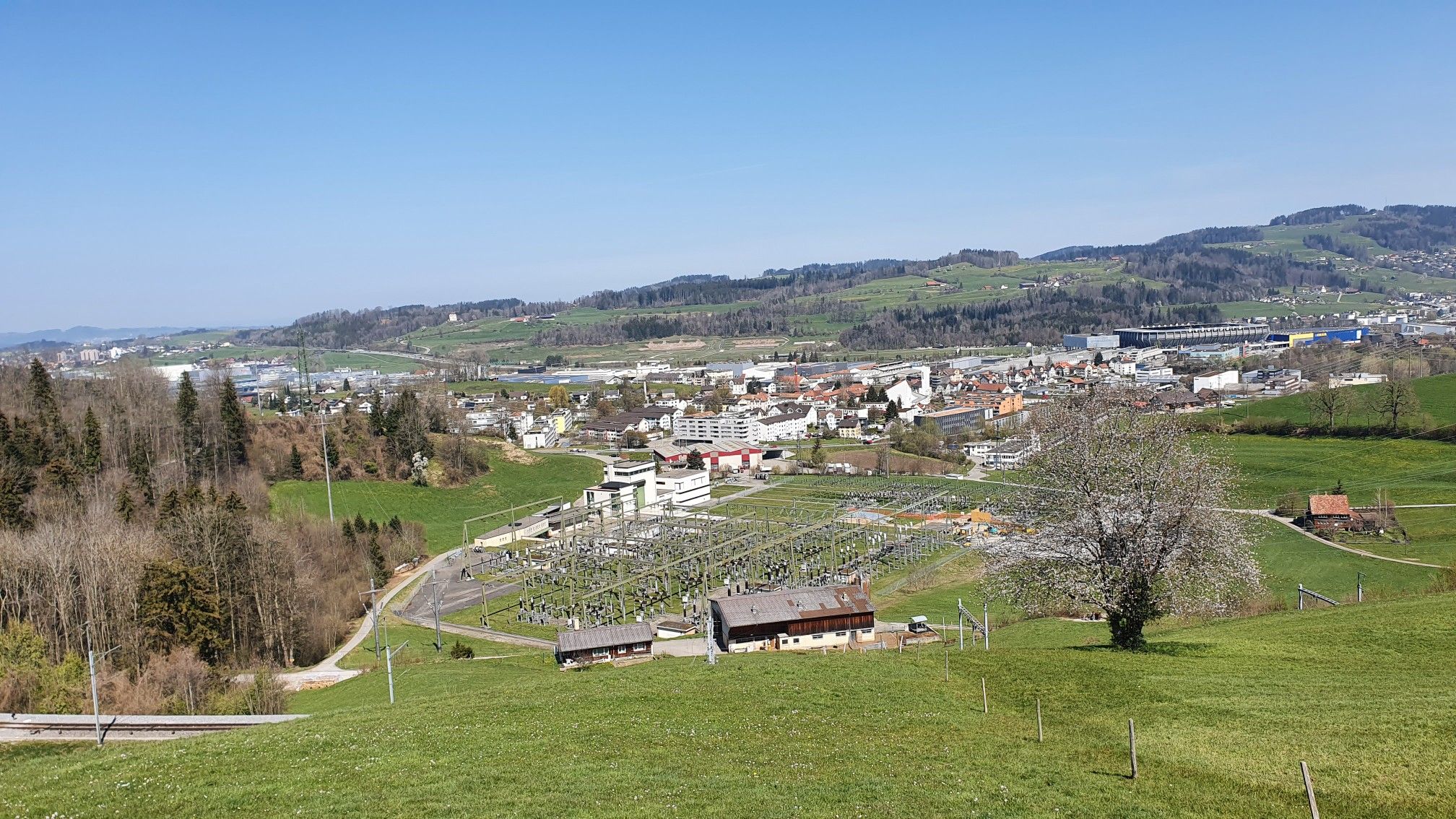 Sicht auf Winkeln, Stadion FCSG