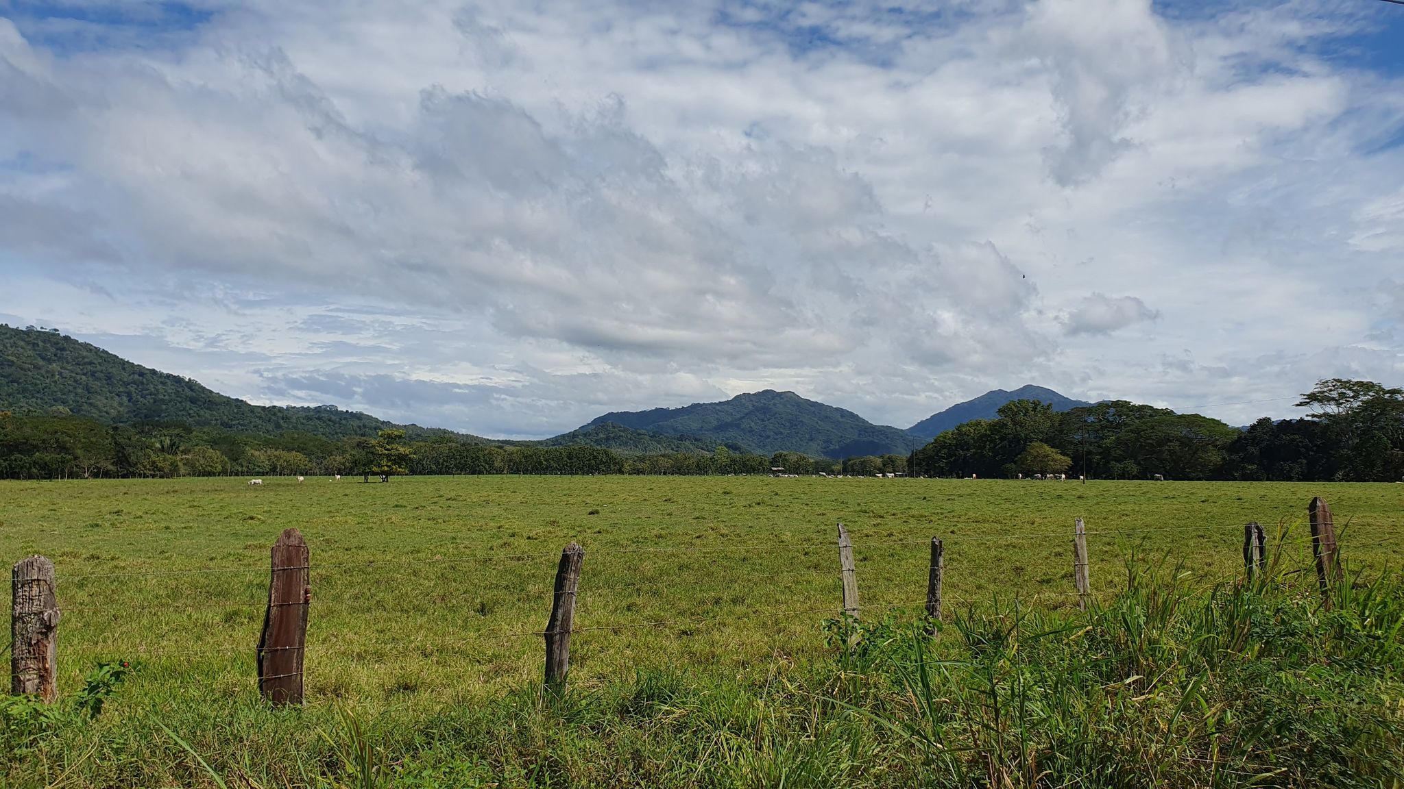 Schlechte Strasse. schöne Landschaft