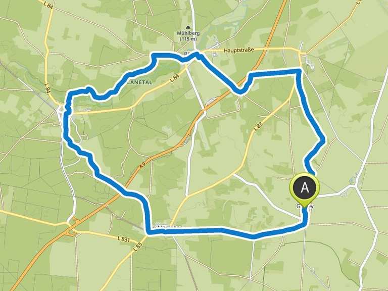 Planetal im Hohen Fläming – Burg Rabenstein Runde von Boßdorf