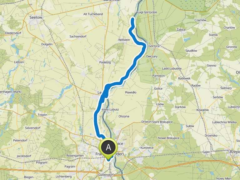 Oderradweg mit Blick auf Lebus – Oderradweg Küstrin - Lebus Runde von Frankfurt (Oder ...