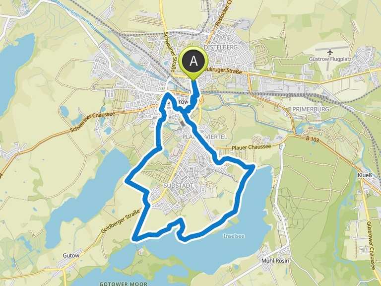 Idylischer Kanal – Güstrow, Schloss Runde von Güstrow | Wanderung | Komoot