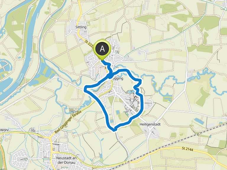 Schöner Park mit See – Schöner Rastplatz Runde von Bad Gögging