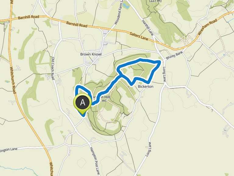 Maiden Castle Bickerton Hill Loop from Bickerton hike Komoot