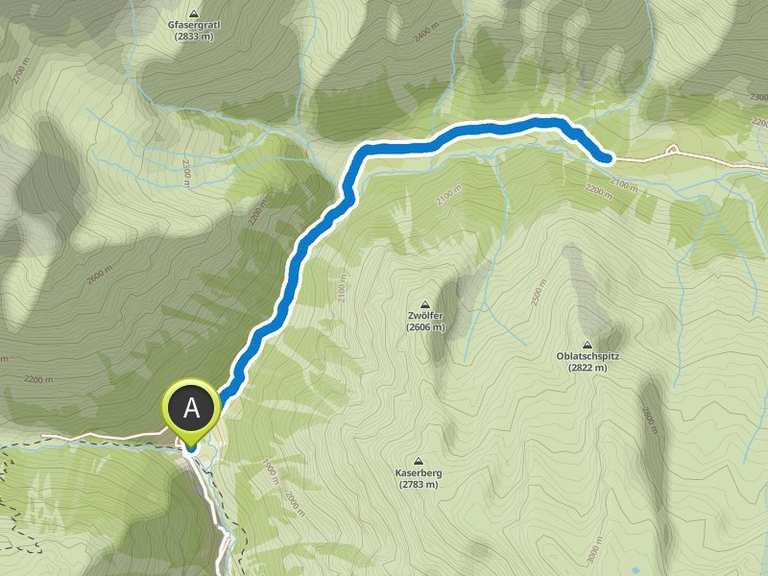 Pfossental – Eishof Runde von 27 (gesperrt - chiuso - closed