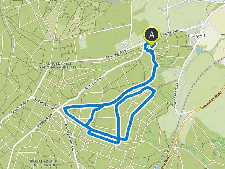 Cannock Chase Visitor Centre Stoneybrook Pool Loop from Slitting Mill