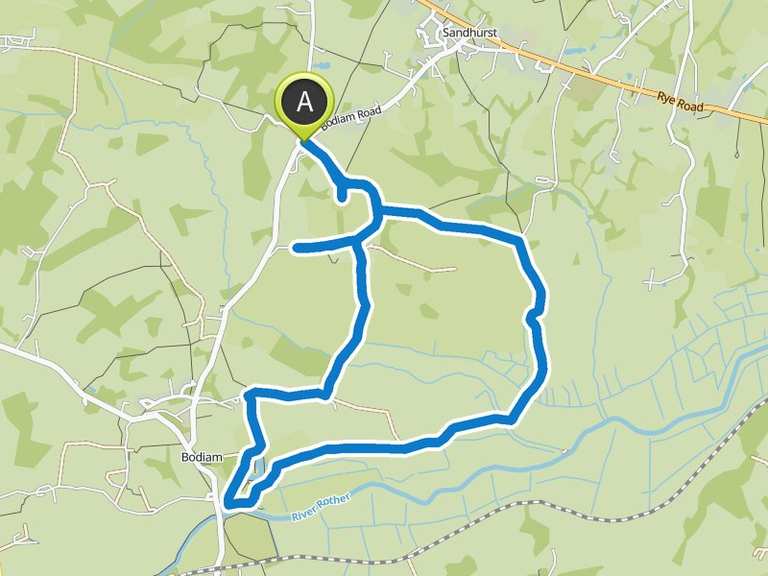 Bodiam castle Bodiam Castle Loop from Tunbridge Wells hiking Tour