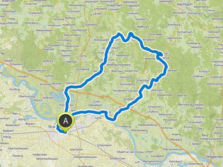 Straubing – Blick hinauf zum Bogenberg Runde von Straubing Ost ...