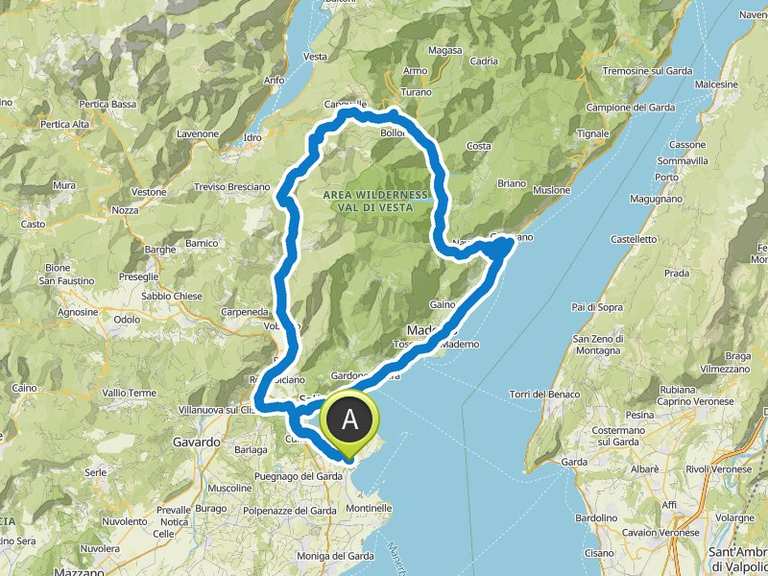 Manerba del Garda – Salò Itinerario ad anello da Moniga del Garda
