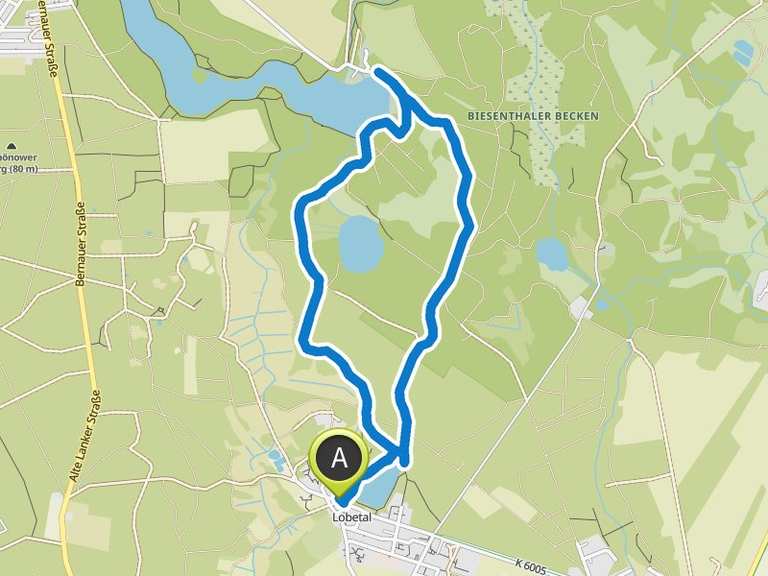 Mechesee Lobetal Pfuhl in der Ladeburger Heide Runde von Bernau Wanderung Komoot