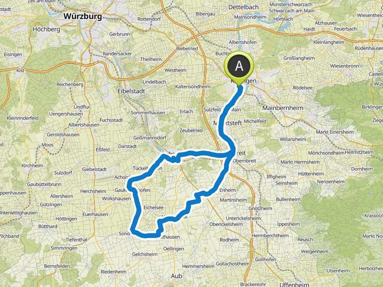 Ochsenfurt – Am Marktplatz von Ochsenfurt Runde von Winterhausen ...