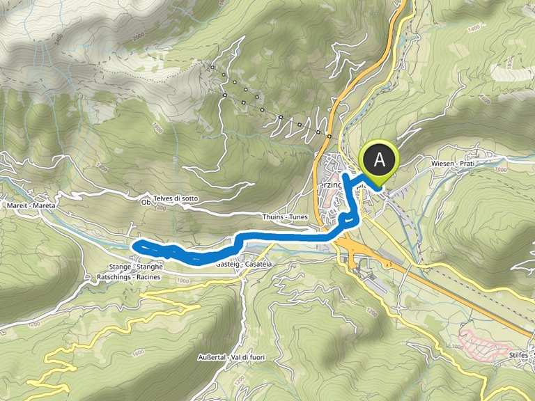 Gilfenklamm bei Sterzing – Sterzing Itinerario ad anello da Sterzing