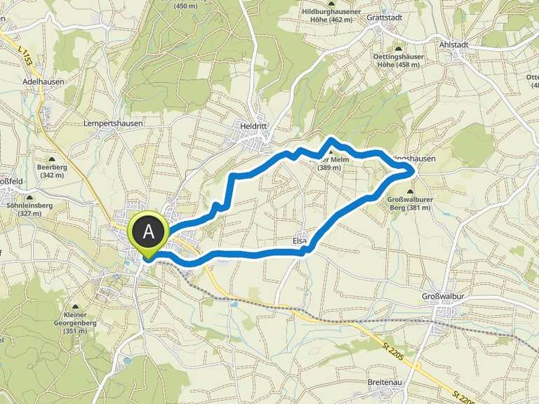 Bad Rodach - Zentrum – das Rathaus von Bad Rodach Runde von Bad Rodach