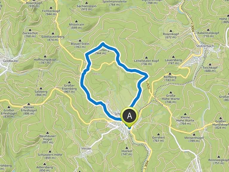 Finsterberghütte Großer Finsterberg Runde von Schmiedefeld