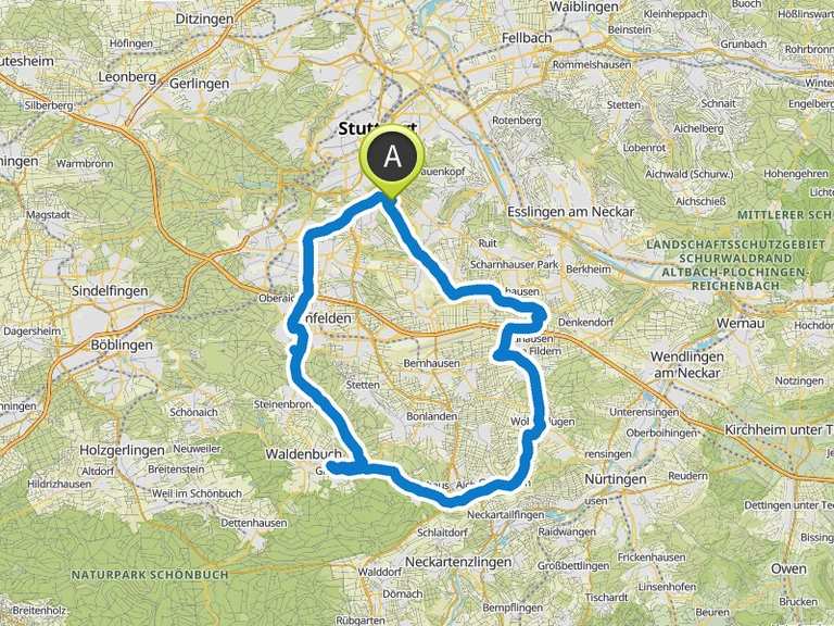 Siebenmühlental – Körschtal Runde von Stuttgart Stadtmitte | Rennrad