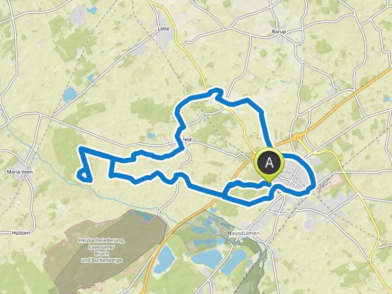 anfahrt mit dem fahrrad zur wildpferdebahn dülmen