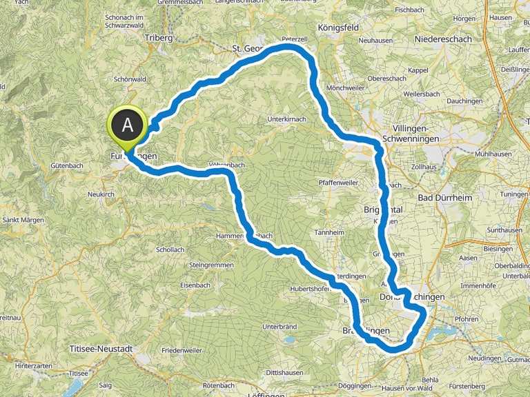 Stöcklewaldturm – Mäandernde Brigach Runde von Sankt Georgen