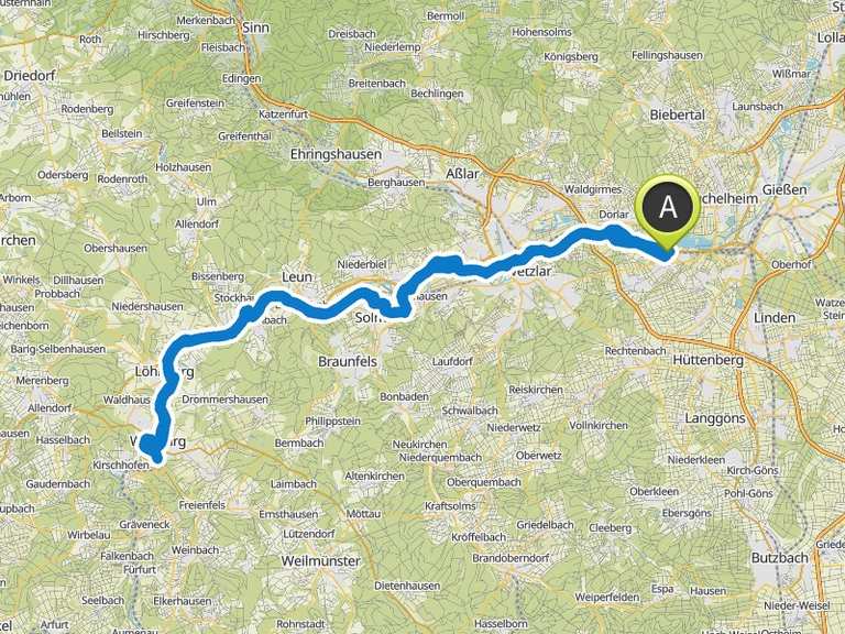 Lahnbrücke bei Löhnberg – Schloss Weilburg Runde von Dutenhofen