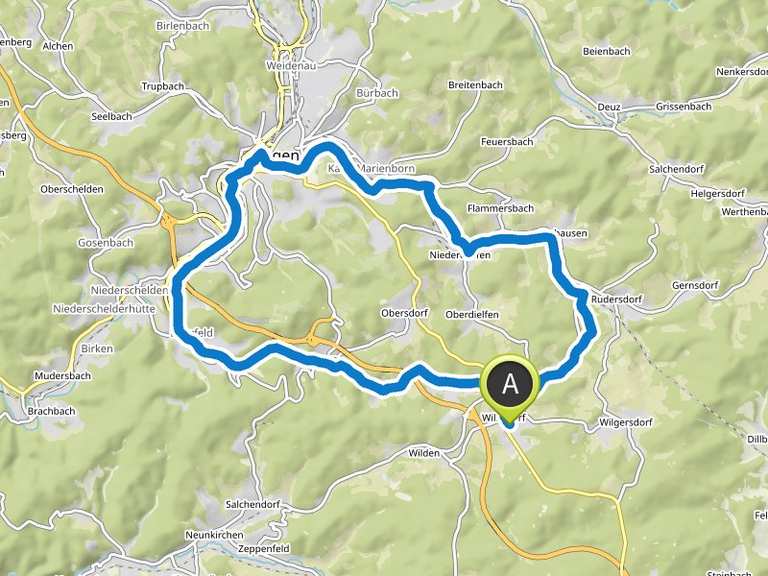 fahrrad weg von wilgersdorf nach wilnsdorf