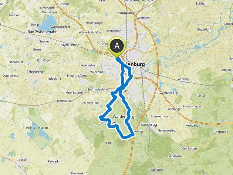 HunteRadweg Zwischen Hunte und Küstenkanal Runde von Oldenburg