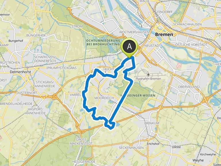 Park Links der Weser – Gut Varrel Runde von Bremen Neustadt