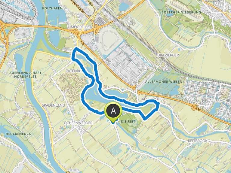 Wasserpark Dove Elbe – Ruder-Regattastrecke Dove Elbe Runde von