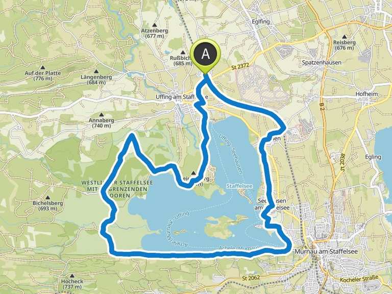 Alte Bootshäuser bei Seehausen – Staffelsee Rundweg Runde von Uffing am