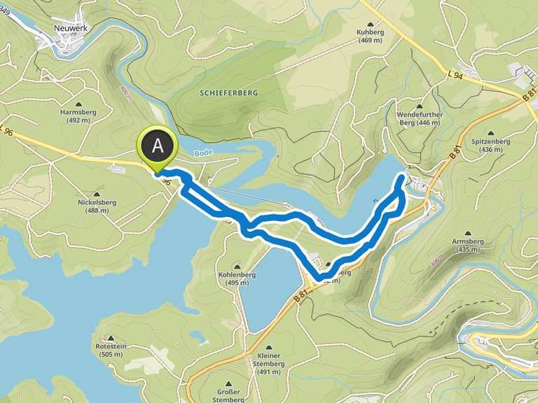 Rappbodetalsperre – Hängeseilbrücke Titan-RT Runde von Oberharz am