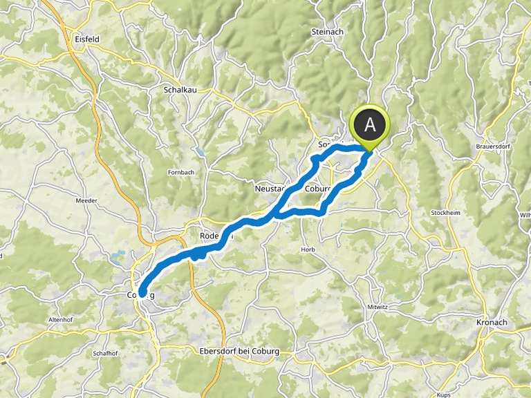 Schloss Ehrenburg – Domäne Oeslau mit Biergarten Runde von Neustadt(b