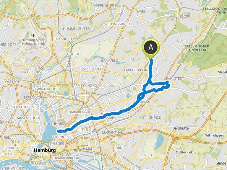 Holzmühlenteich – Berner Au Runde von Hamburg-Rahlstedt | Fahrradtour