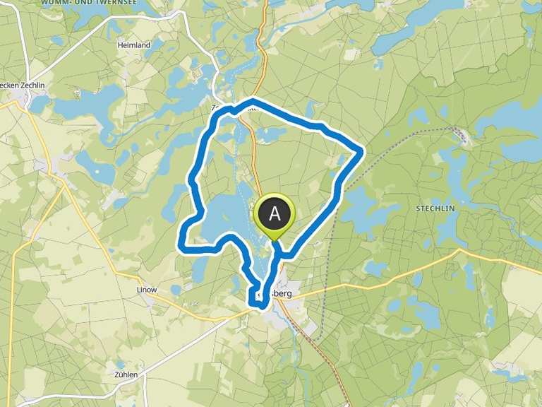 Schlosspark Rheinsberg – Blick auf Schloss Rheinsberg Runde von